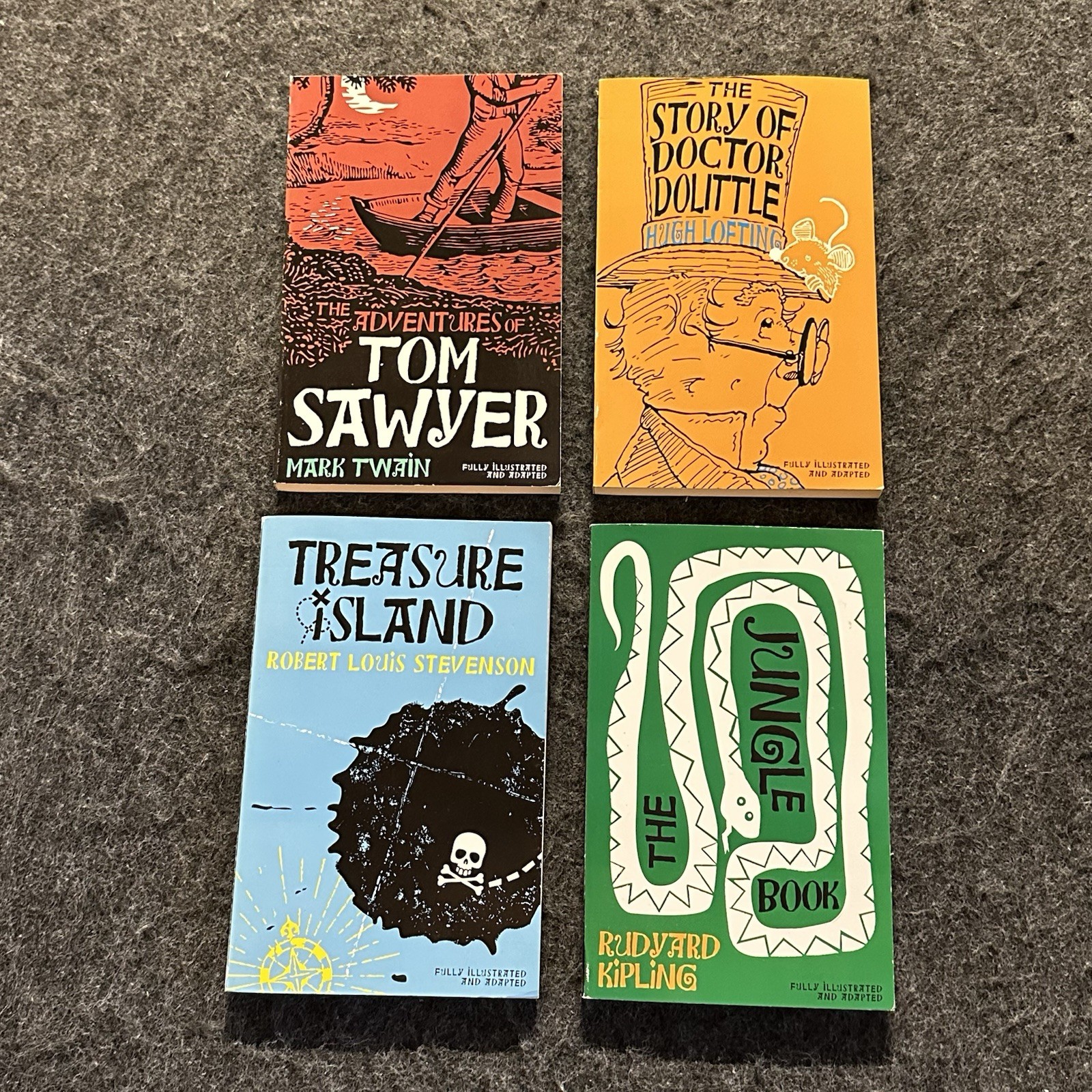 Classic Fully Illustrated and Adapted Novels- Treasure Island/Jungle Book