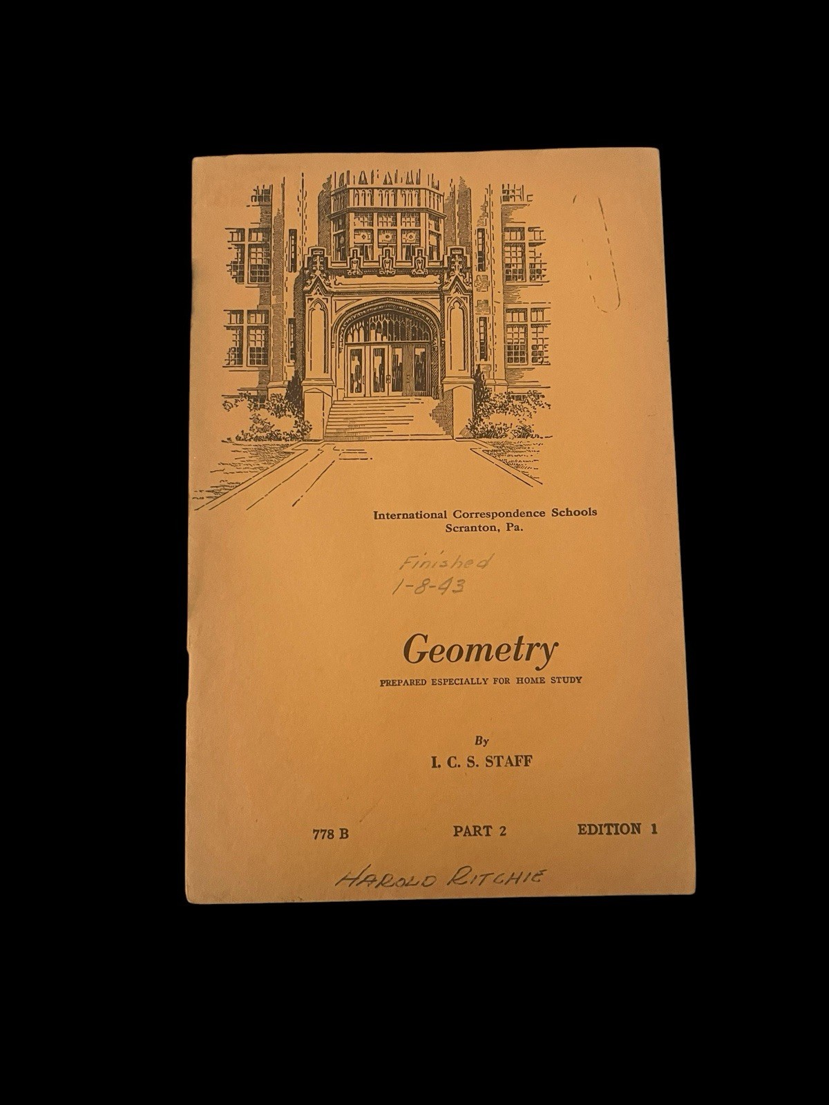 Geometrical Drawing Analytic Geo International Correspondence School 1940s Lot