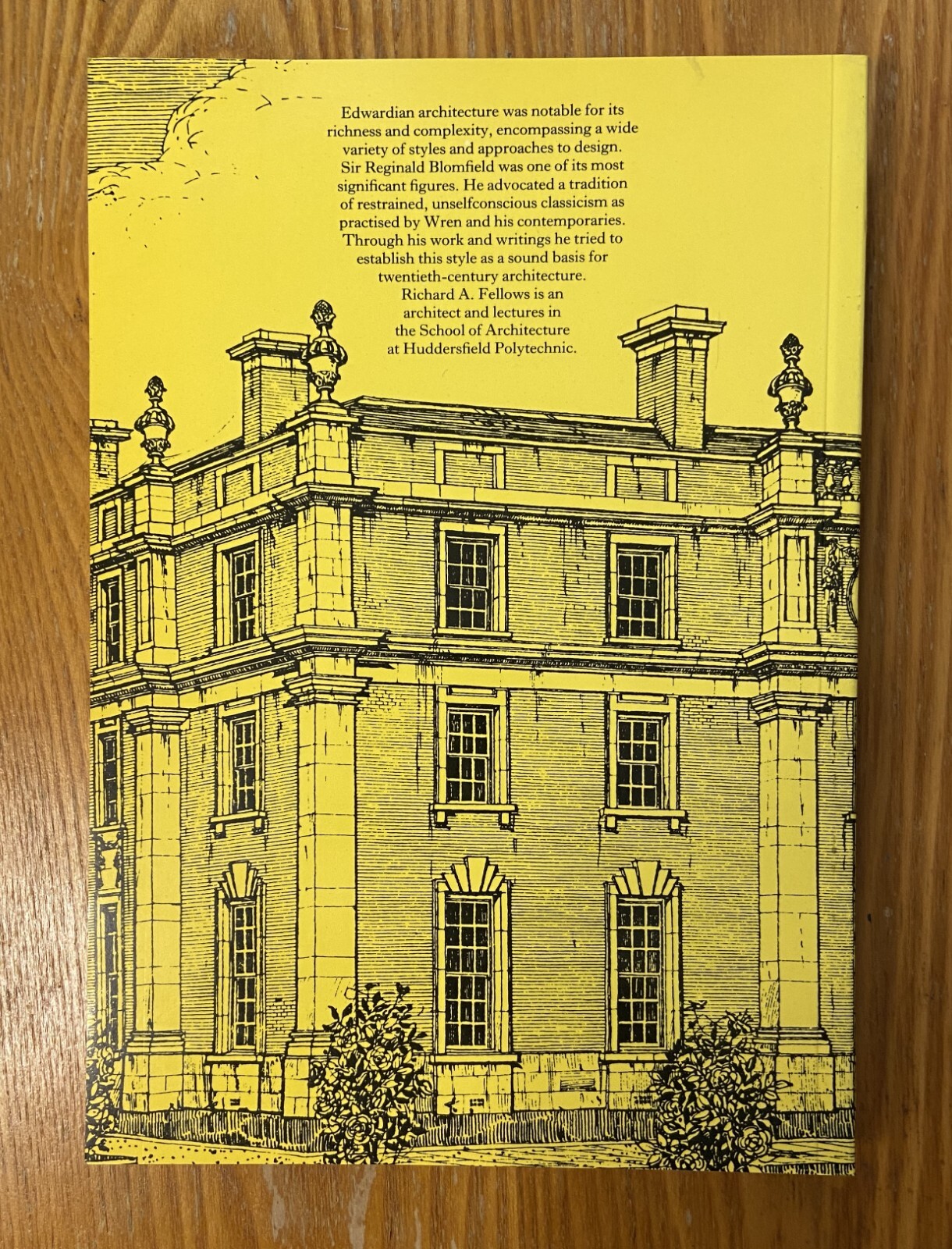 Sir Reginald Blomfield: Edwardian Architect Richard Fellows SC 1985 Good+ Cond
