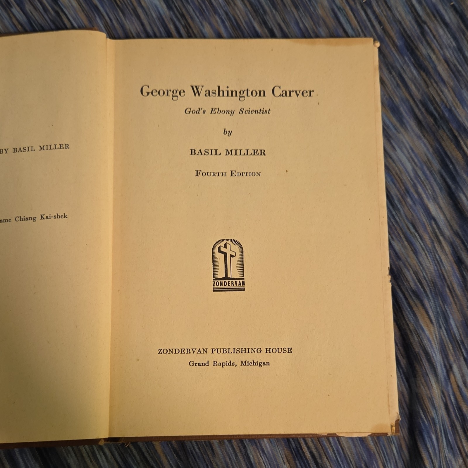 basil miller george washington carver god’s ebony scientist hc 1943 ex-lib