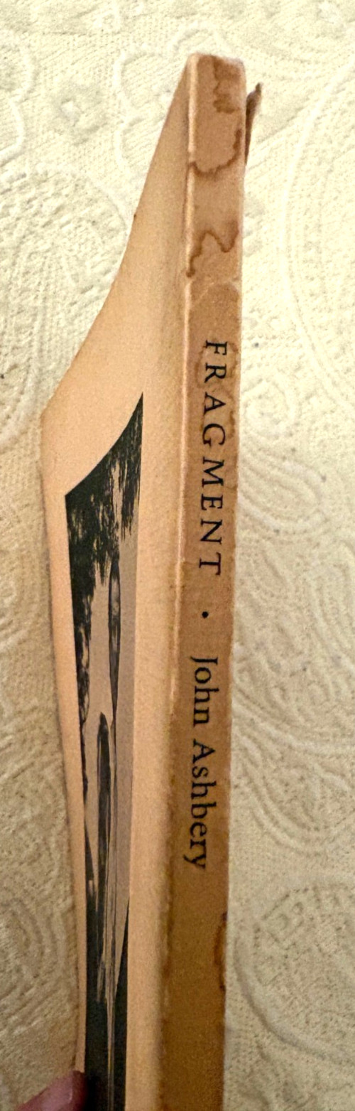 John Ashbery, FRAGMENT, Alex Katz Illustrated, Black Sparrow, LA, 1969, PB 1/750
