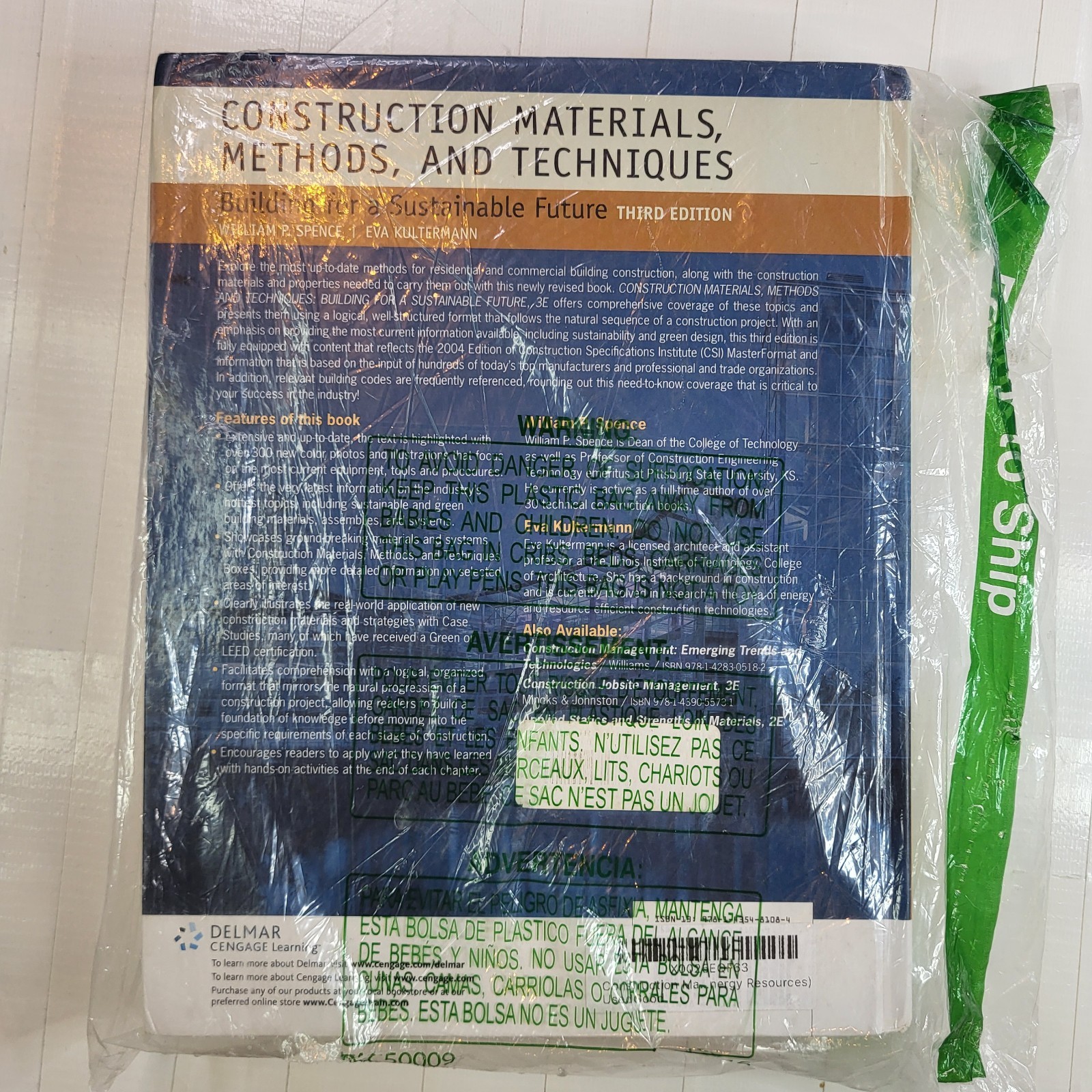 Cengage Construction Materials Methods Techniques 3rd Edition Spence Kultermann