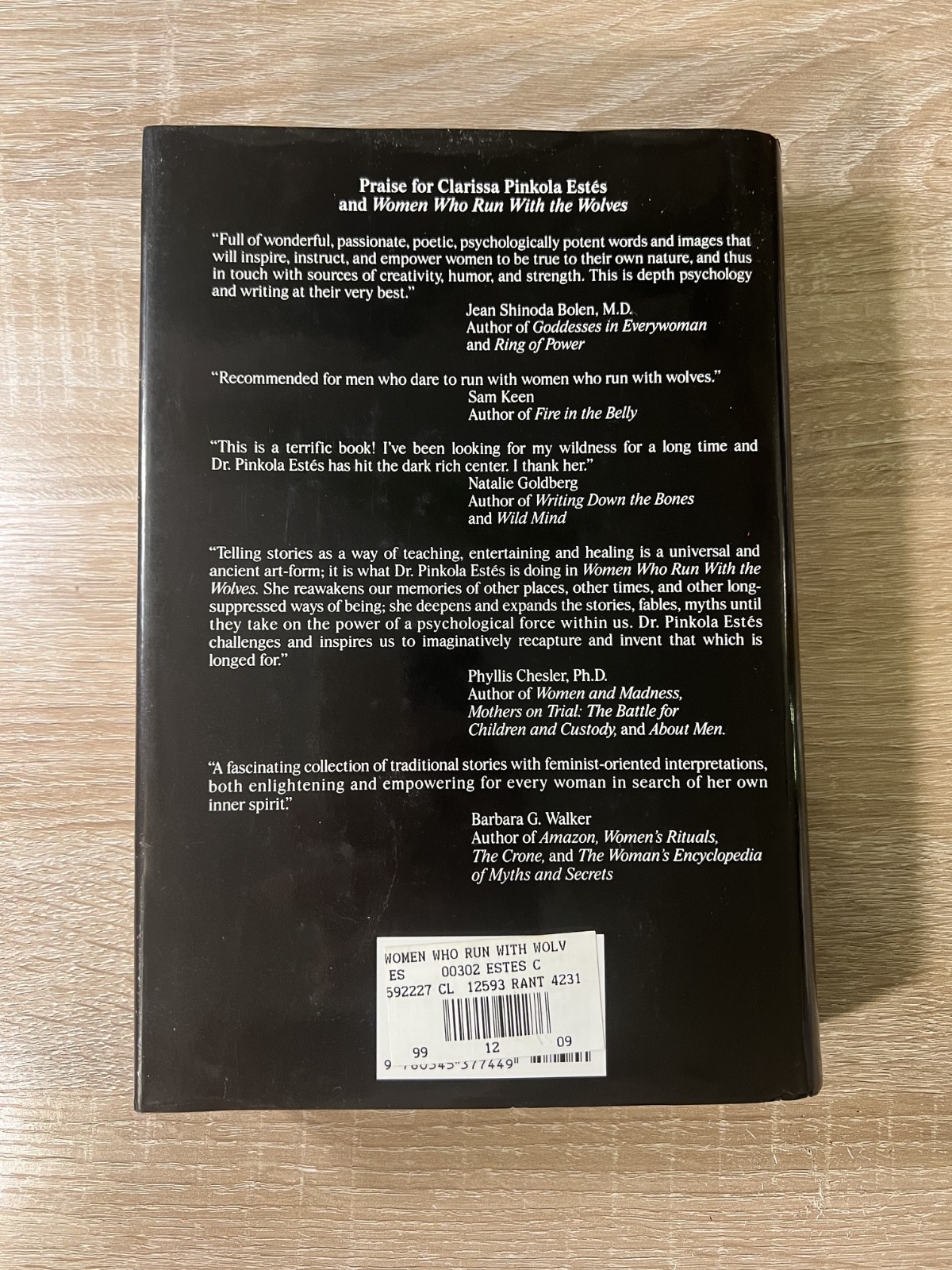 Women Who Run with the Wolves Clarissa Pinkola Estés Hardcover Book 1992 First