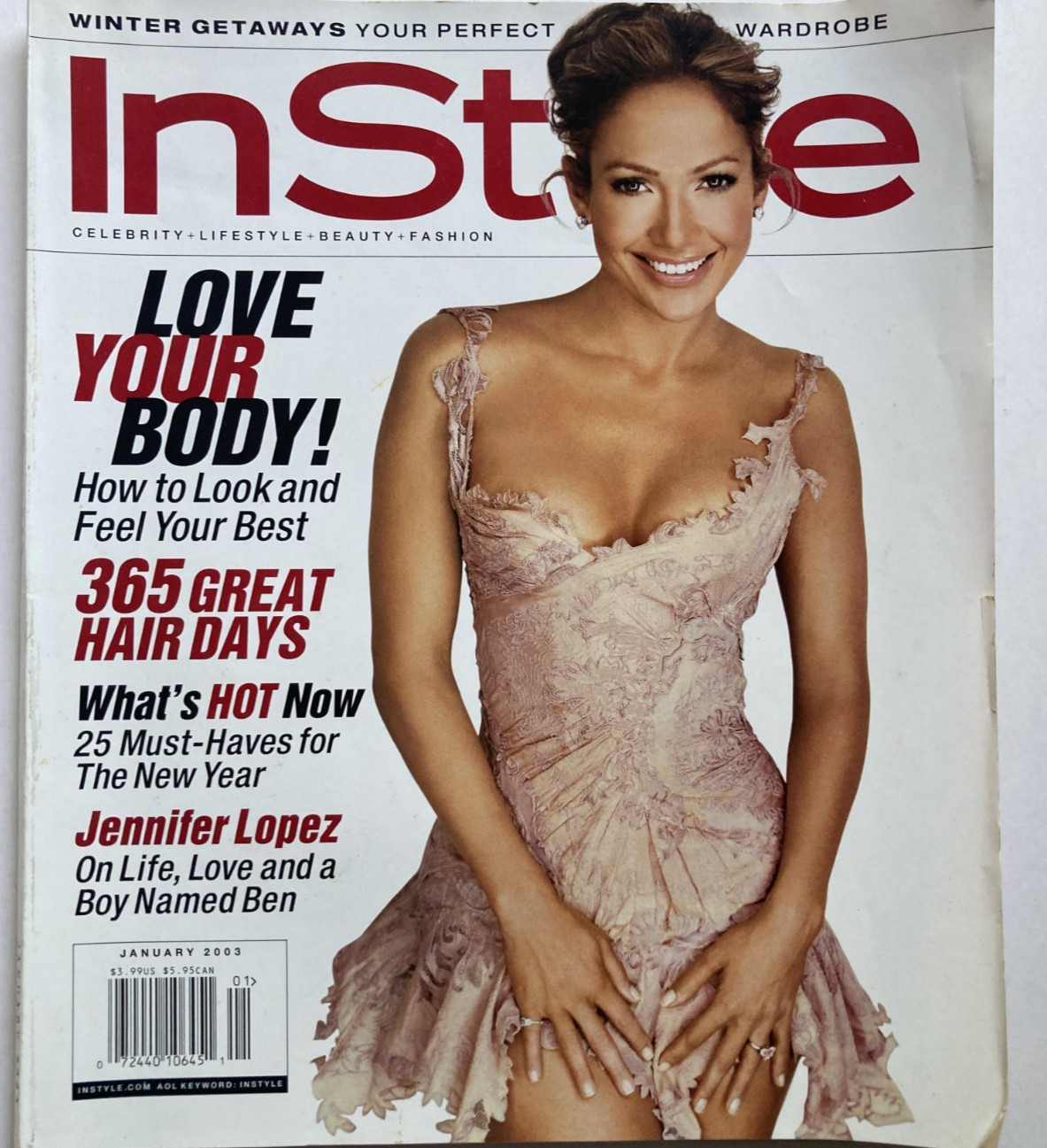 JENNIFER LOPEZ January 2003 IN STYLE Magazine LAUREN GRAHAM / CANDICE BERGEN