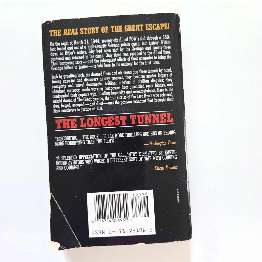 The Longest Tunnel Alan Burgess 1991 Pocket Paperback WWII Military History