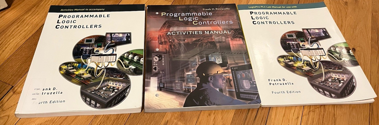 Programmable Logic Controllers by Frank D. Petruzella, Set Of 3 Paperbacks