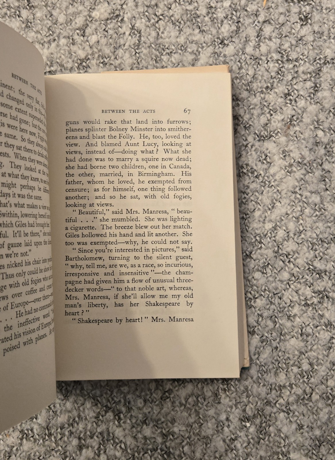 Between The Acts Virginia Woolf 1969 The Hogarth Press Universal Literature