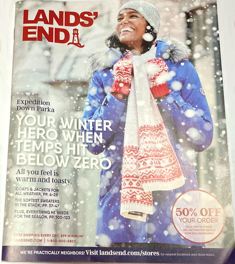 Lands’ End Classic Clothing Men Women Fashion Catalog Winter 2022 Coats Pants
