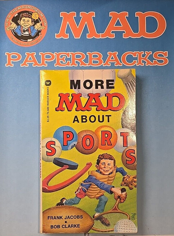 MAD Magazine Paperback Book: MORE MAD ABOUT SPORTS 1977 Warner 1st Print GVG