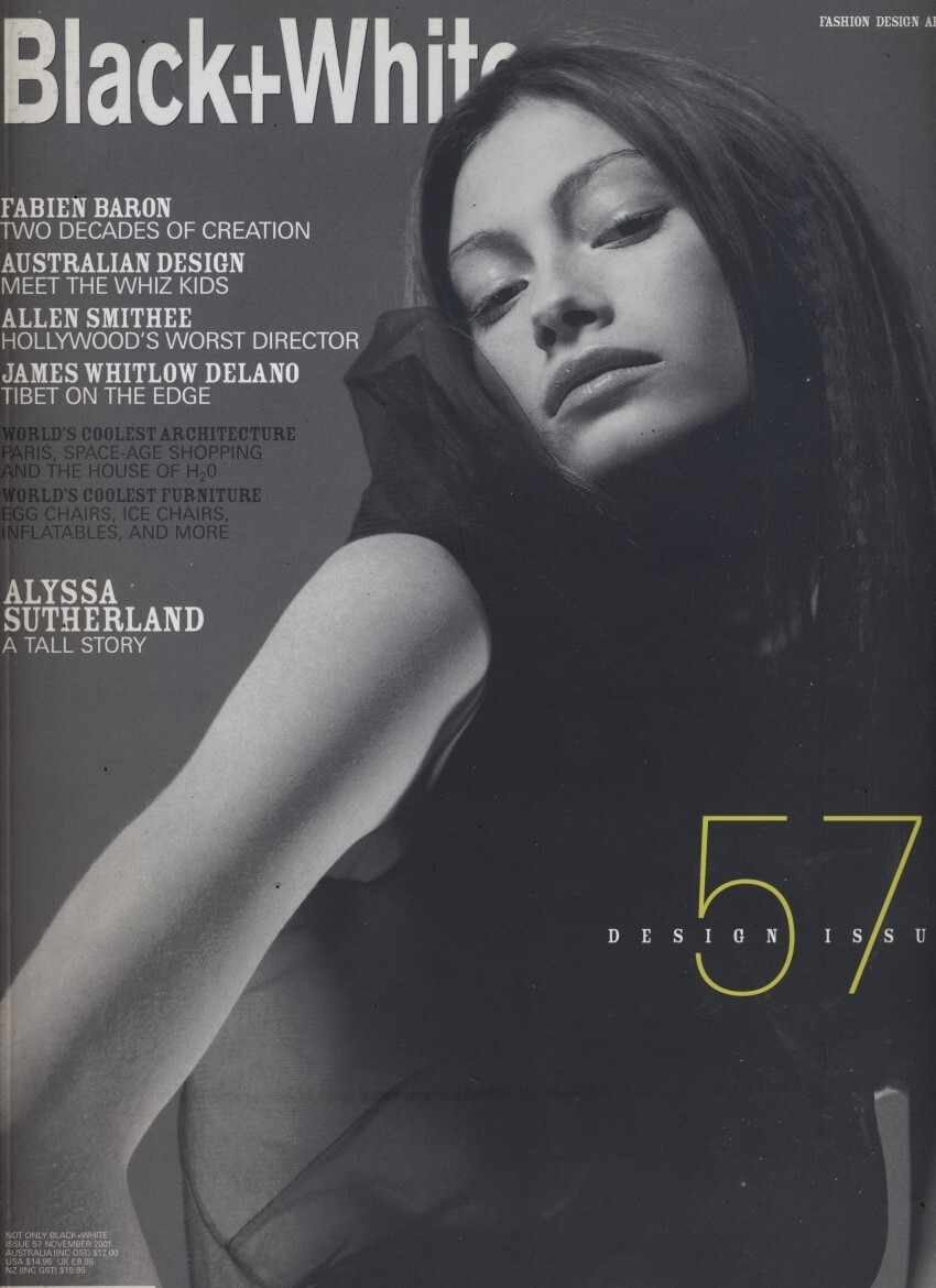 NOT ONLY BLACK + WHITE Magazine; #57, Nov ’01; Alyssa Sutherland