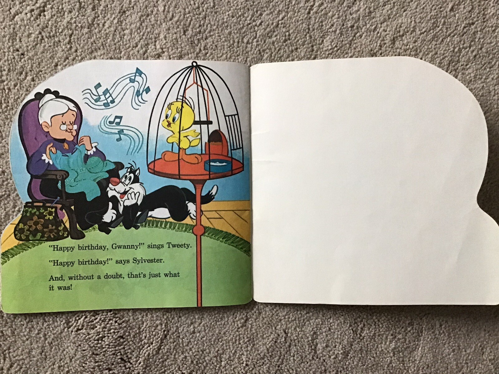 1976 The Tweety Book by Donna Kelly A Golden Shape Book 5804-2 One Owner