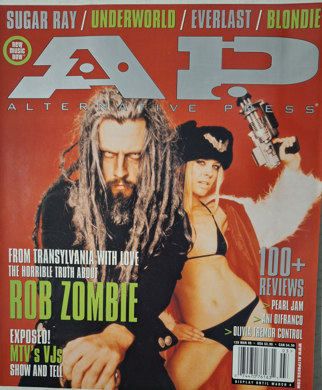 AP Alternative Press #128 (Mar 1999) Rob Zombie/Sugar Ray/Blondie/Everlast/XTC