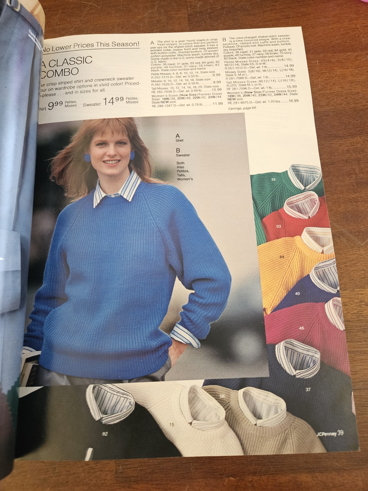 Vintage JC Penney Catalog Fall Winter 1988 Fashion Home Decor Kitchen Clothes