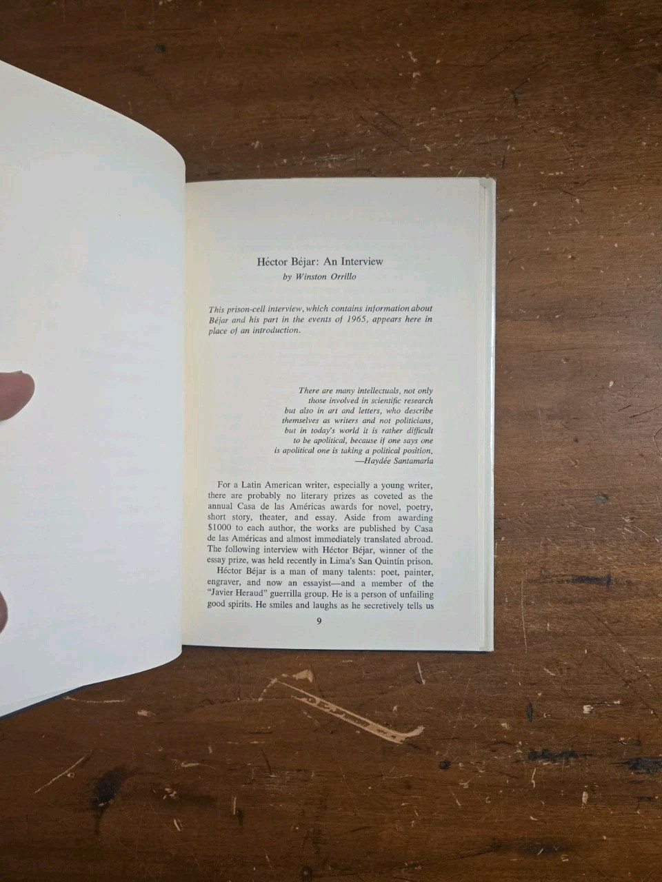 Peru 1965: Notes on a Guerrilla Experience by Hector Bejar 1969 1st/1st Print HC