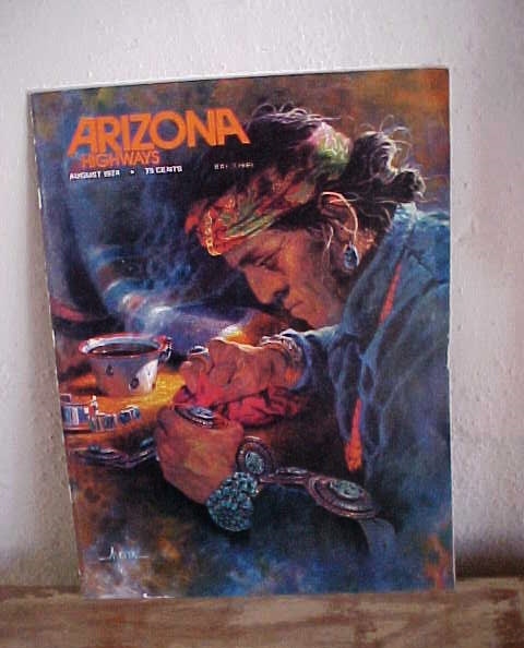 AZ HIGHWAYS AUGUST,1974-SUPERB SOUTHWEST JEWELRY ISSUE-CHARLES LOLOMA FEATURE