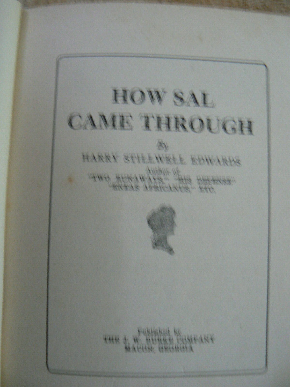 Harry Edwards, How Sal Came Through
