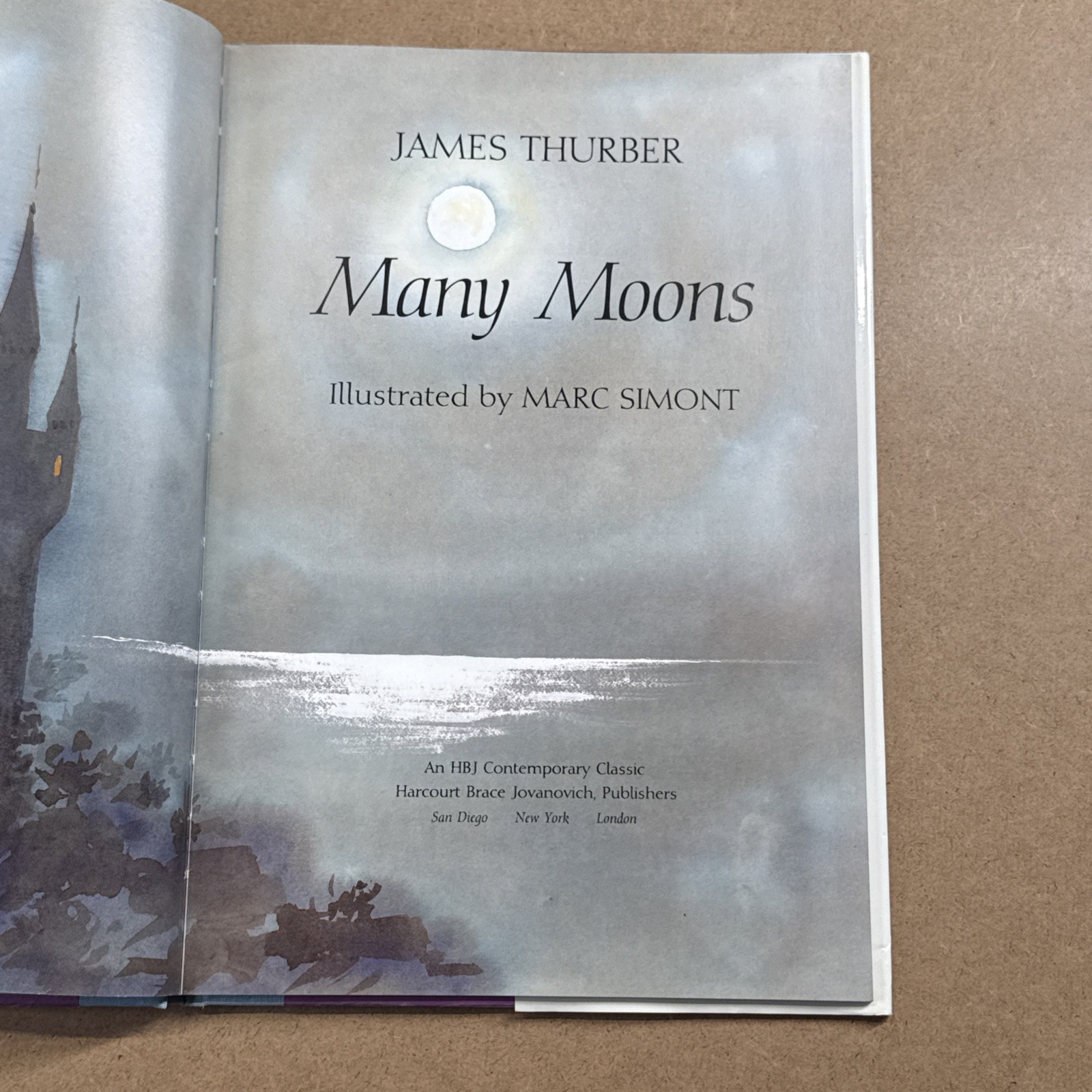 MANY MOONS by James Thurber Illustrated by Marc Simont 1990 Hardcover 48 Pages
