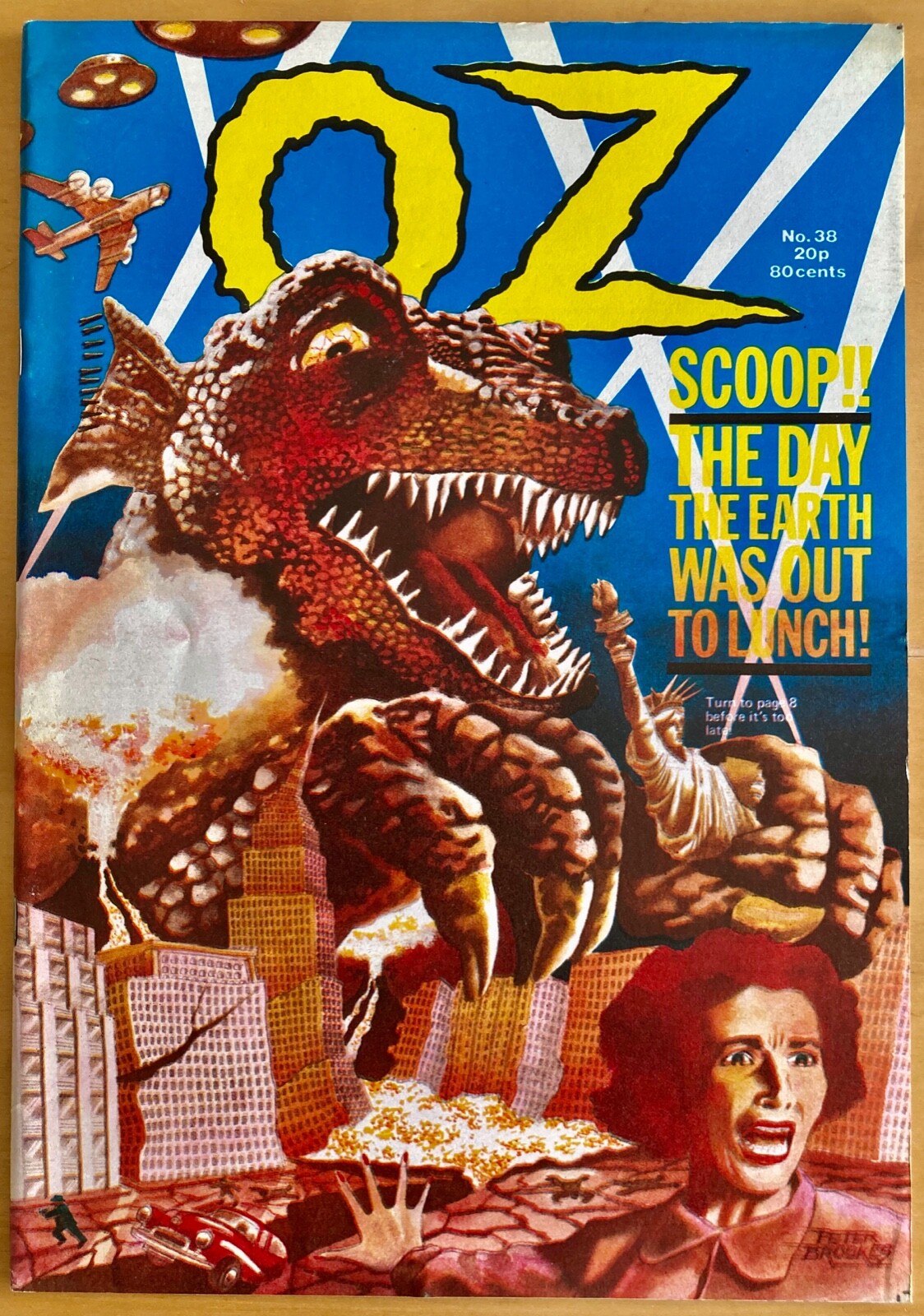 Oz Magazine #38 Nov 1971 The Day the Earth was Out to Lunch cover Peter Brookes
