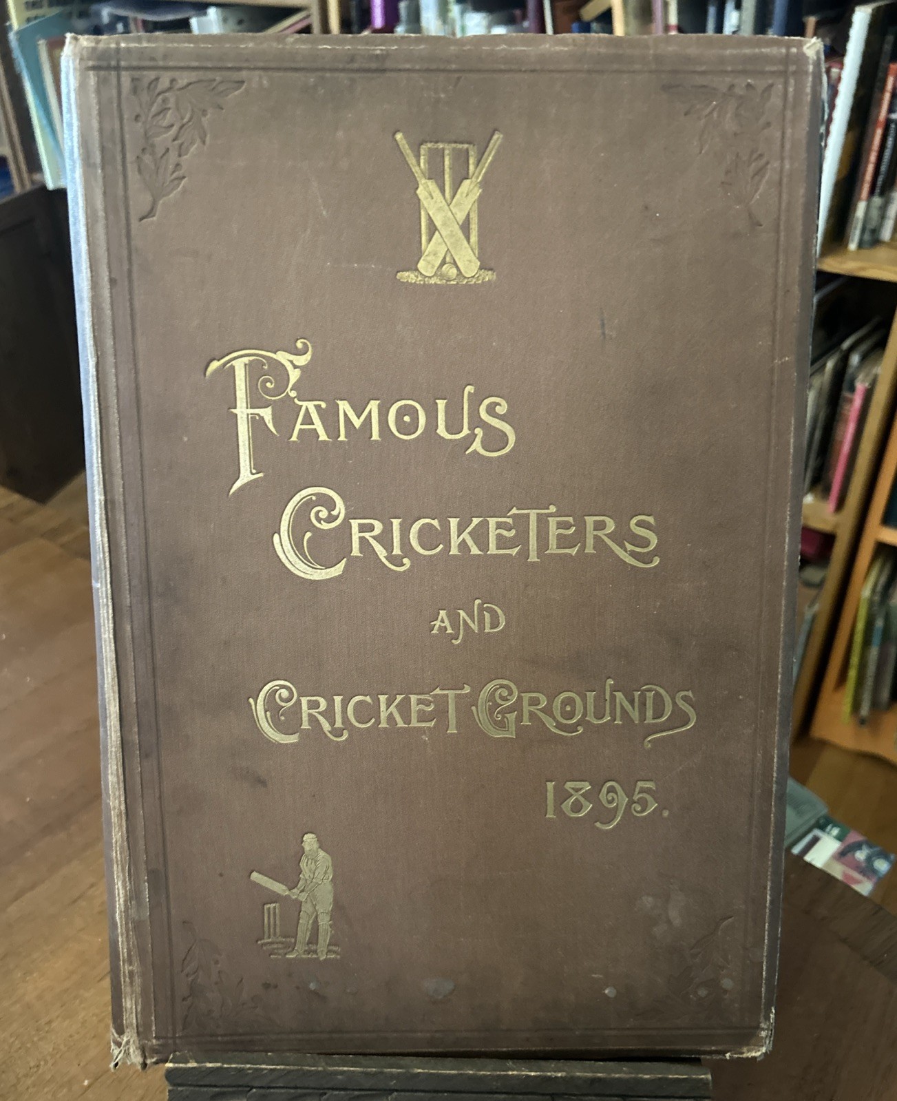 Famous Cricketers and Cricket Grounds by CW Alcock, UK 1895 OVERSIZED FAST SHIP