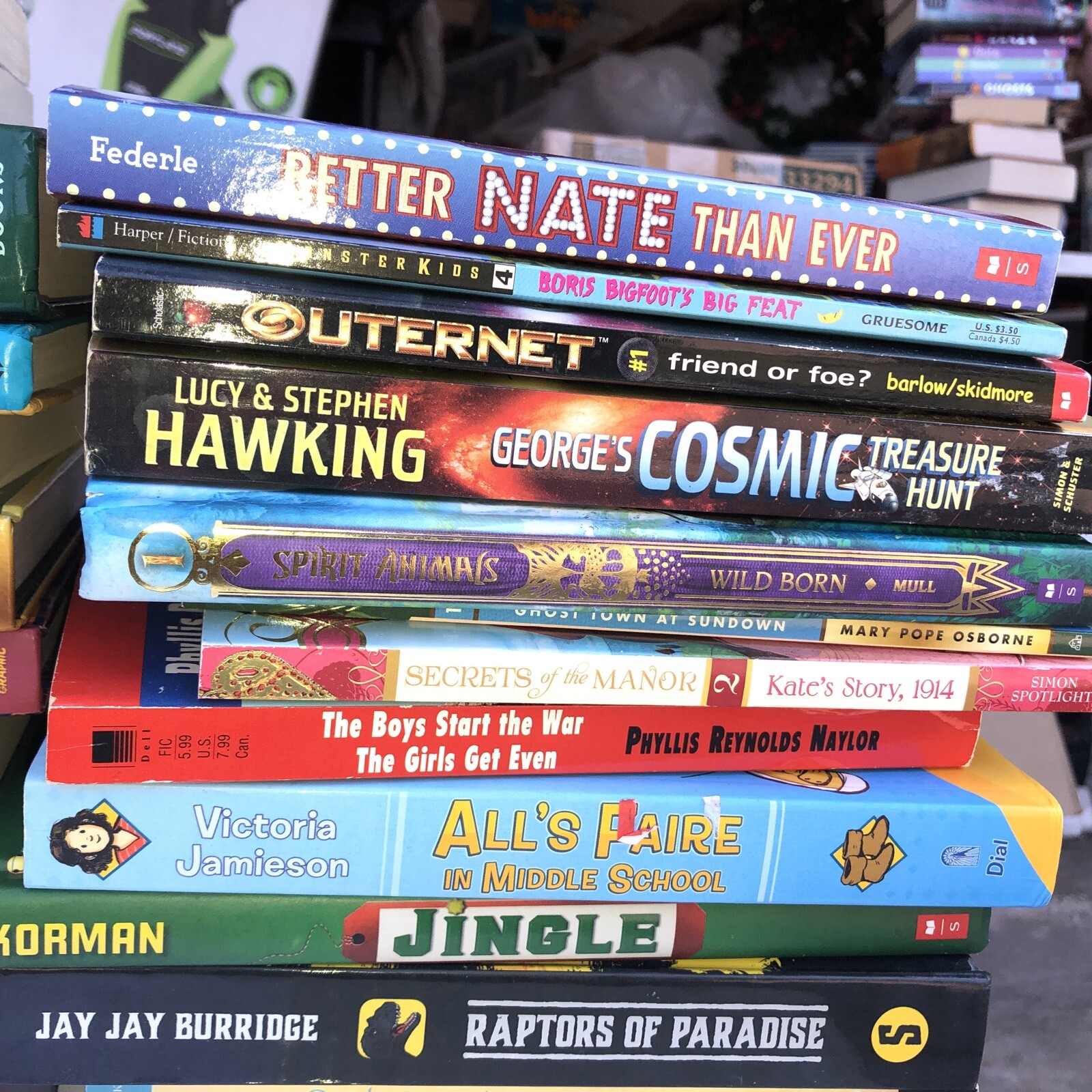 Middle School Children’s Book Lot Of 50 Assorted Ages 9 To 12 Very Good