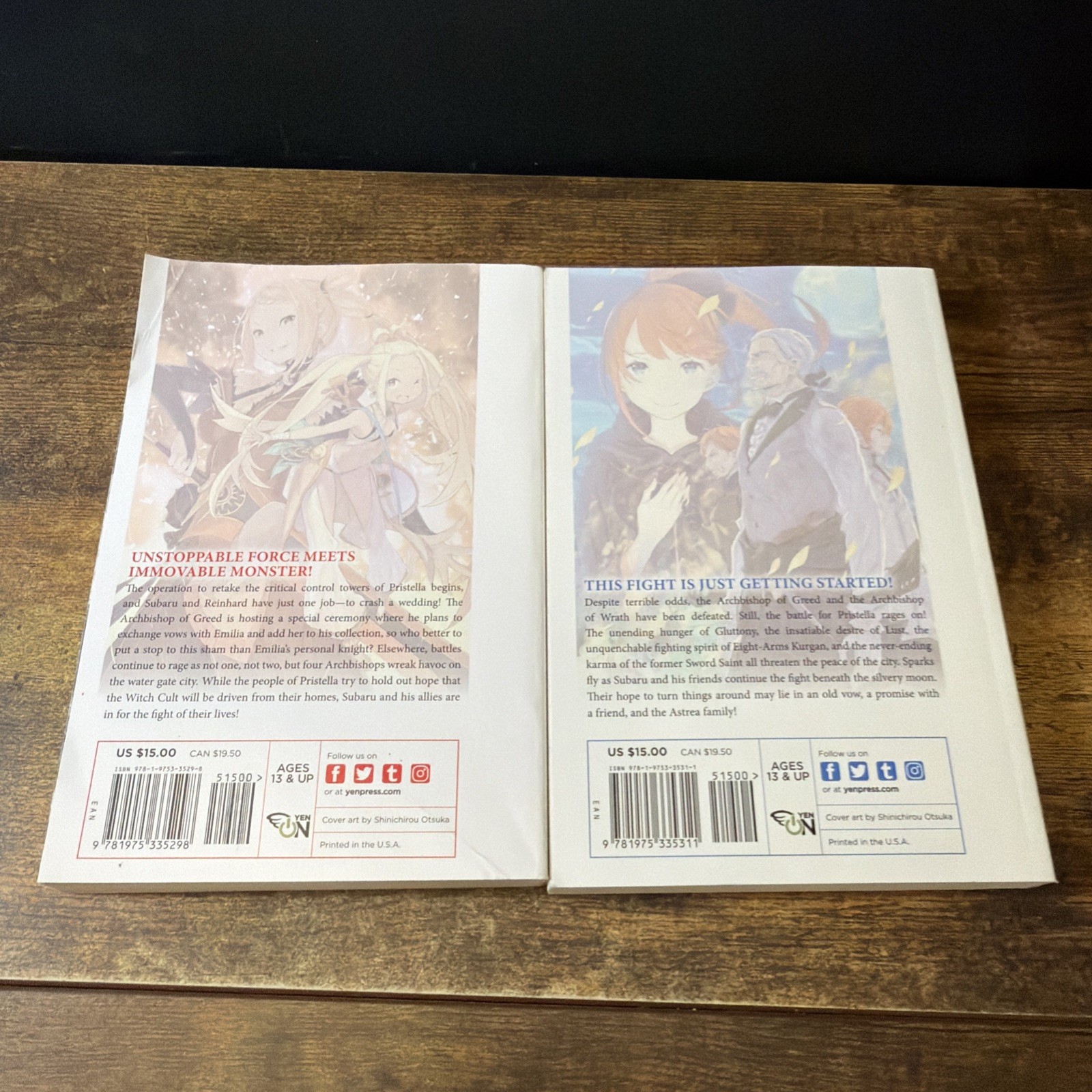 Lot of 14 Re:Zero Starting Life in Another World Books 1, 6-7, 10-15, 17-20 EX 5