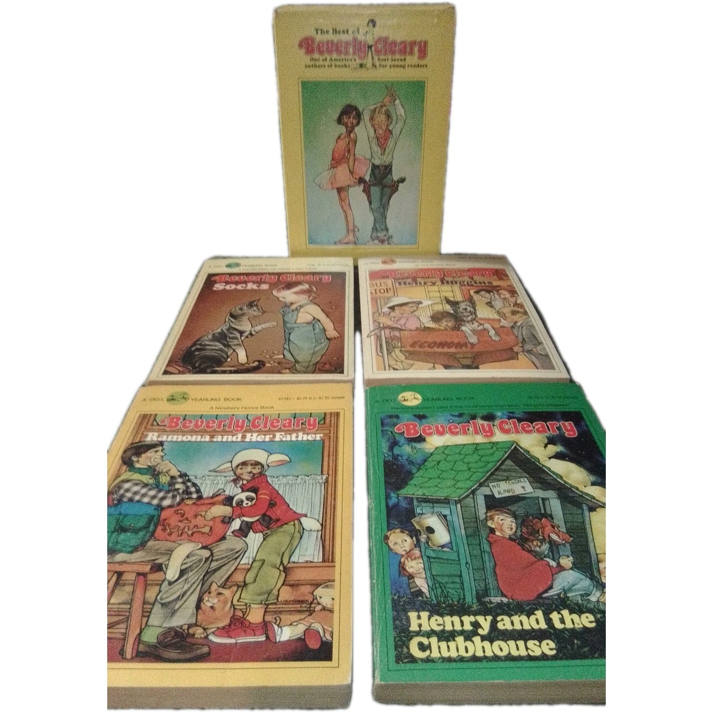 Beverly Cleary VNTG 4pcLoT Ramona/Her Father_Henry Huggins_Socks_Henry CLUBHOUSE