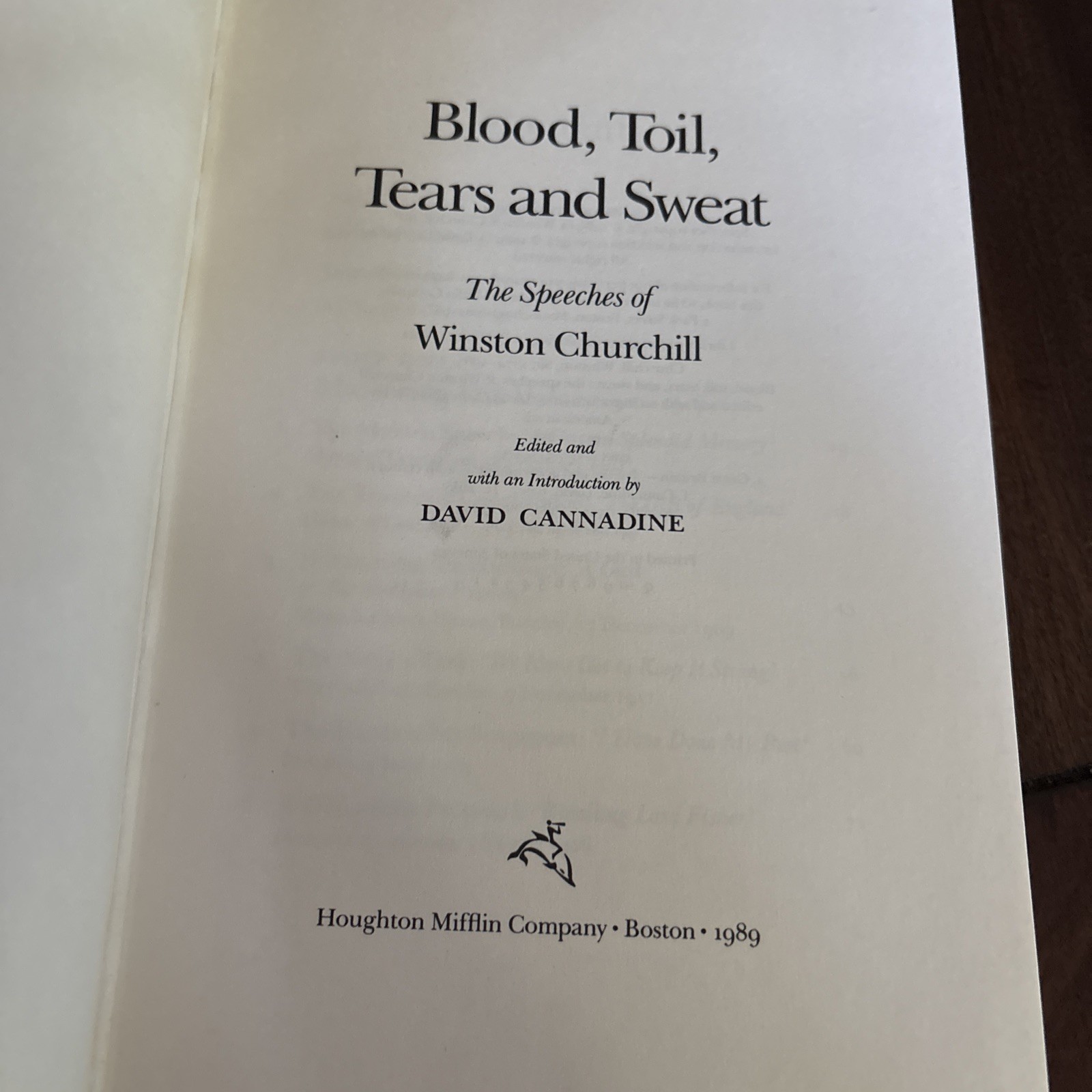 Blood, Toil, Tears, and Sweat by David Cannadine (Hardcover, 1st Edition)
