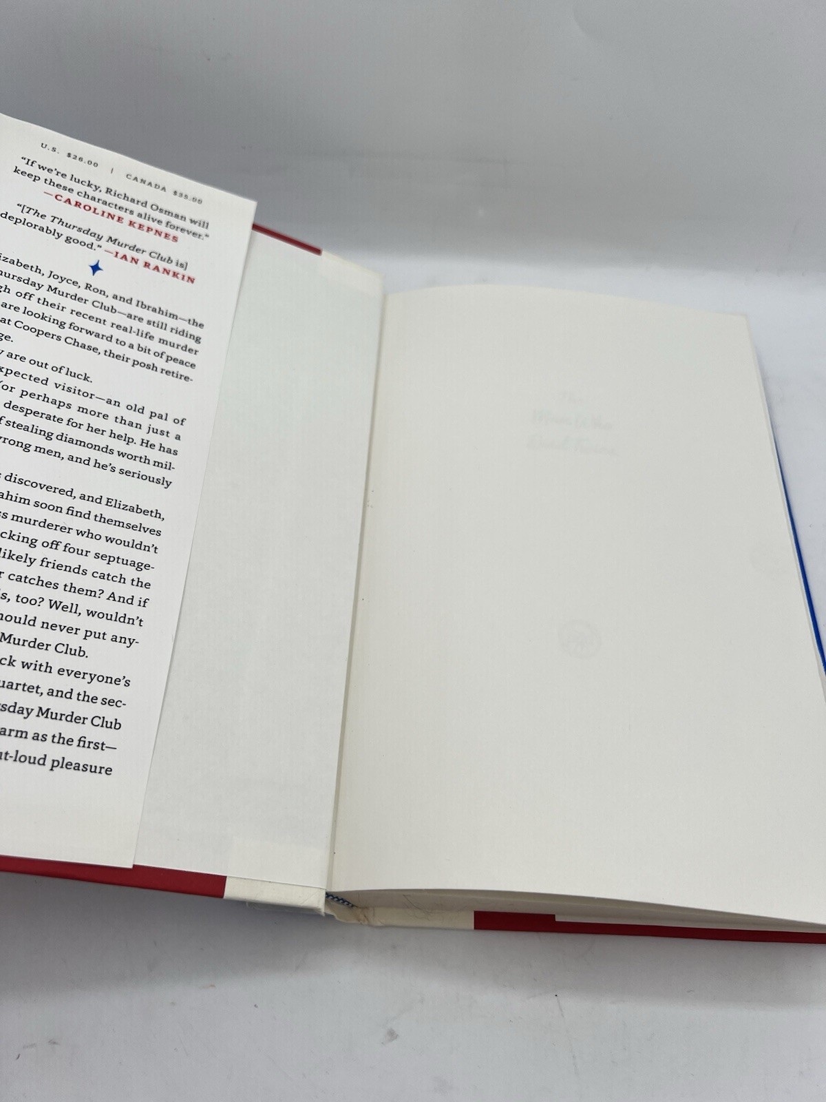 The Man Who Died Twice Richard Osman 1st Edition/1st Print Hardcover DJ