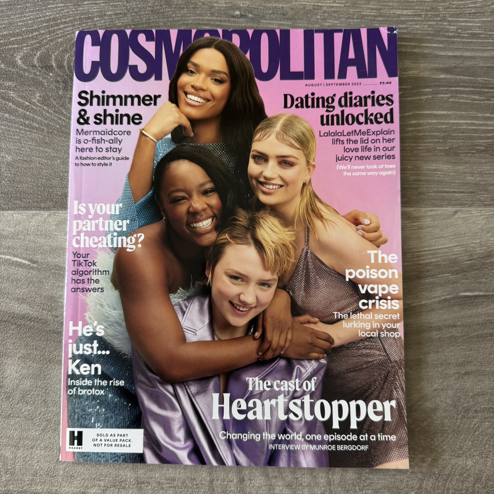 Cosmopolitan Magazine Heartstopper Aug/Sept 2023 Yas Finney Kizzy Corinna Rhea
