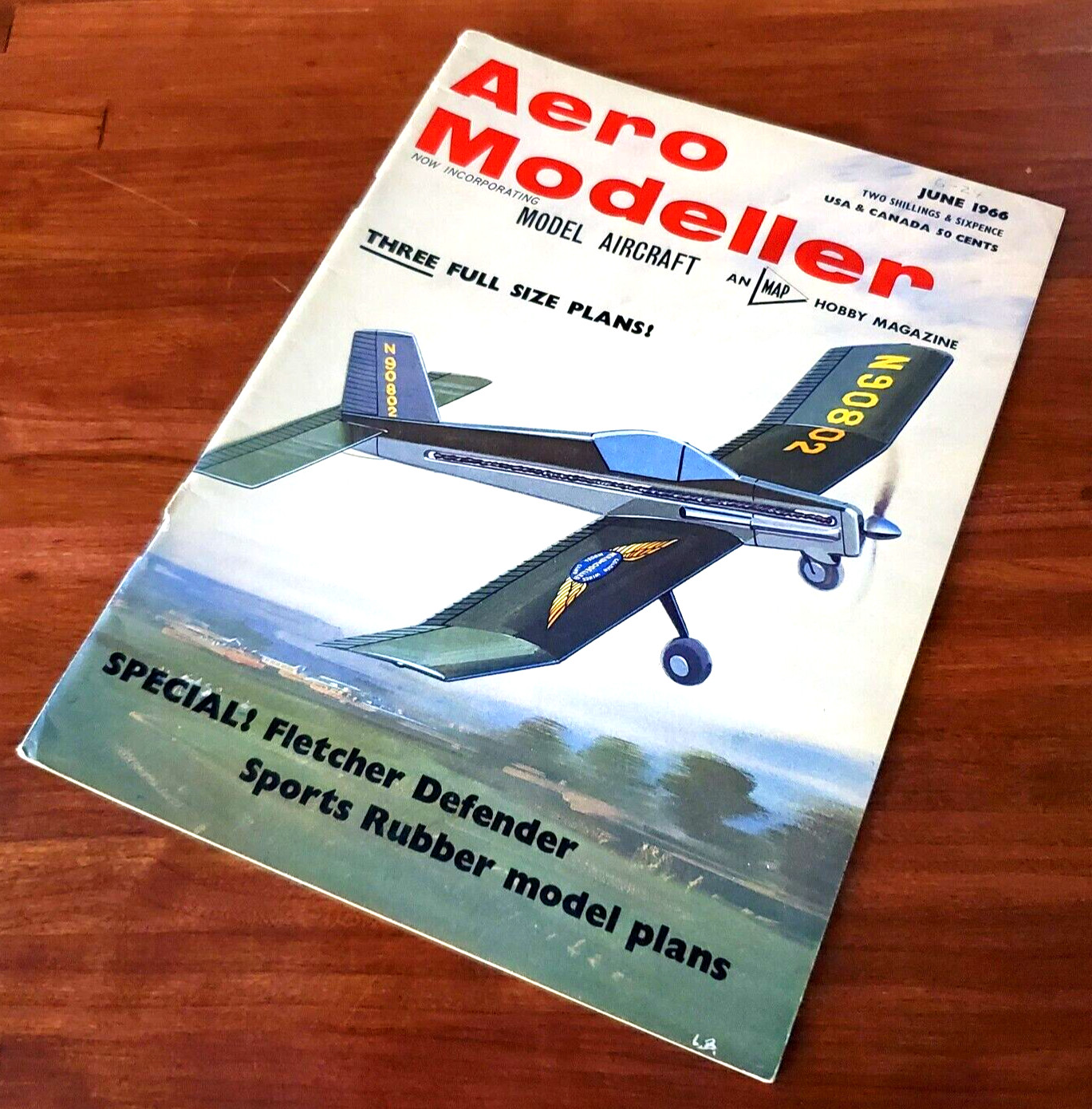 1966 JUNE – AERO MODELLER SPECIAL! FULL SIZE PLAN VINTAGE MAGAZINE FREE SHIPPING