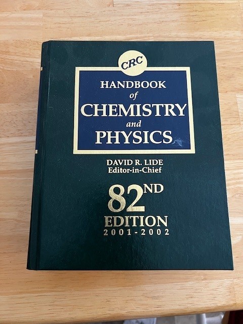 CRC Handbook of Chemistry and Physics, 82nd Edition