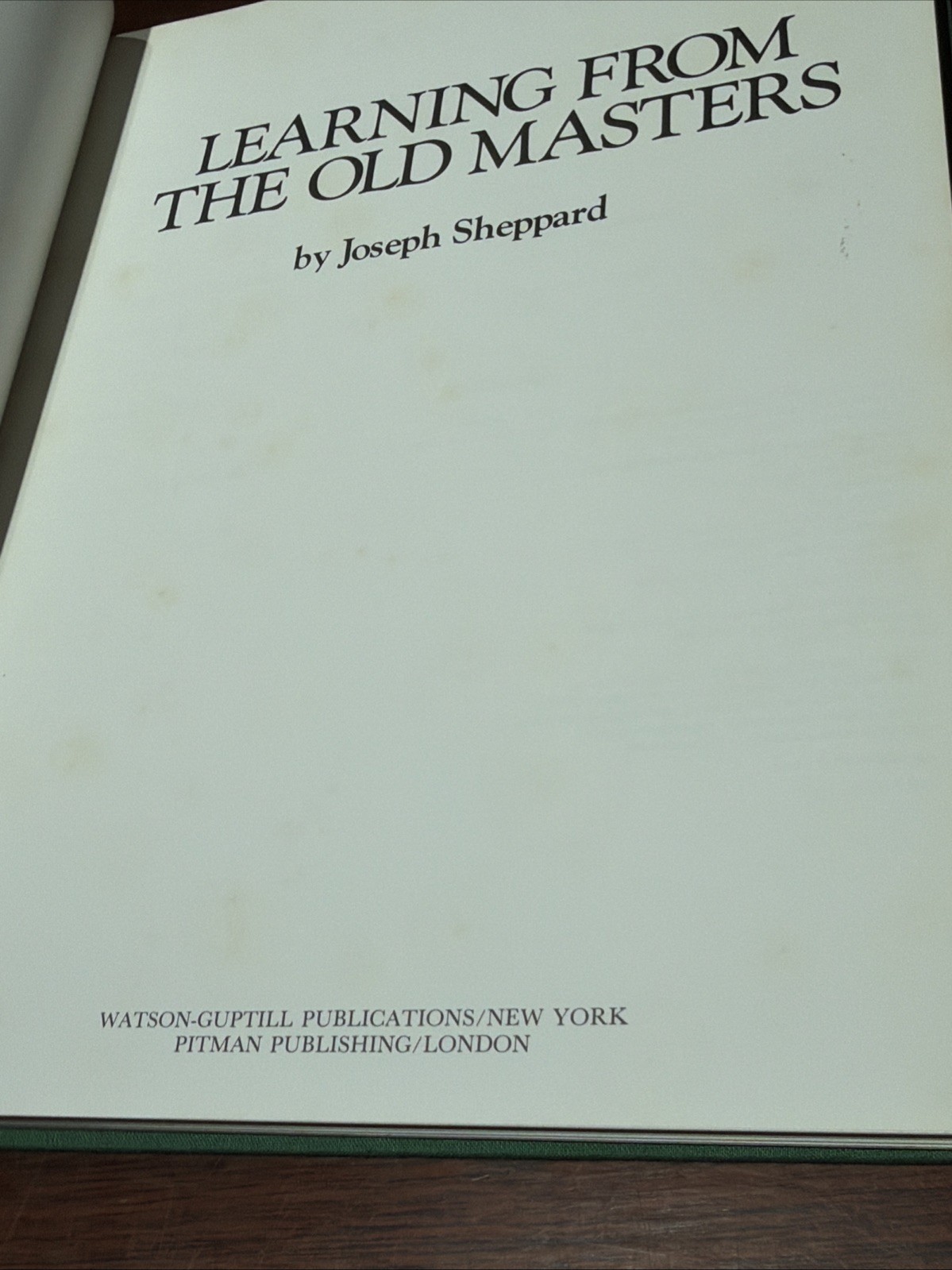 Learning from the old masters by joseph Sheppard HC 1st Edition 1979 Japan