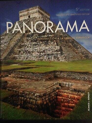 Panorama: IntroducciÃ³n a la lengua espaÃ±ola – Instructor’s Annot – VERY GOOD
