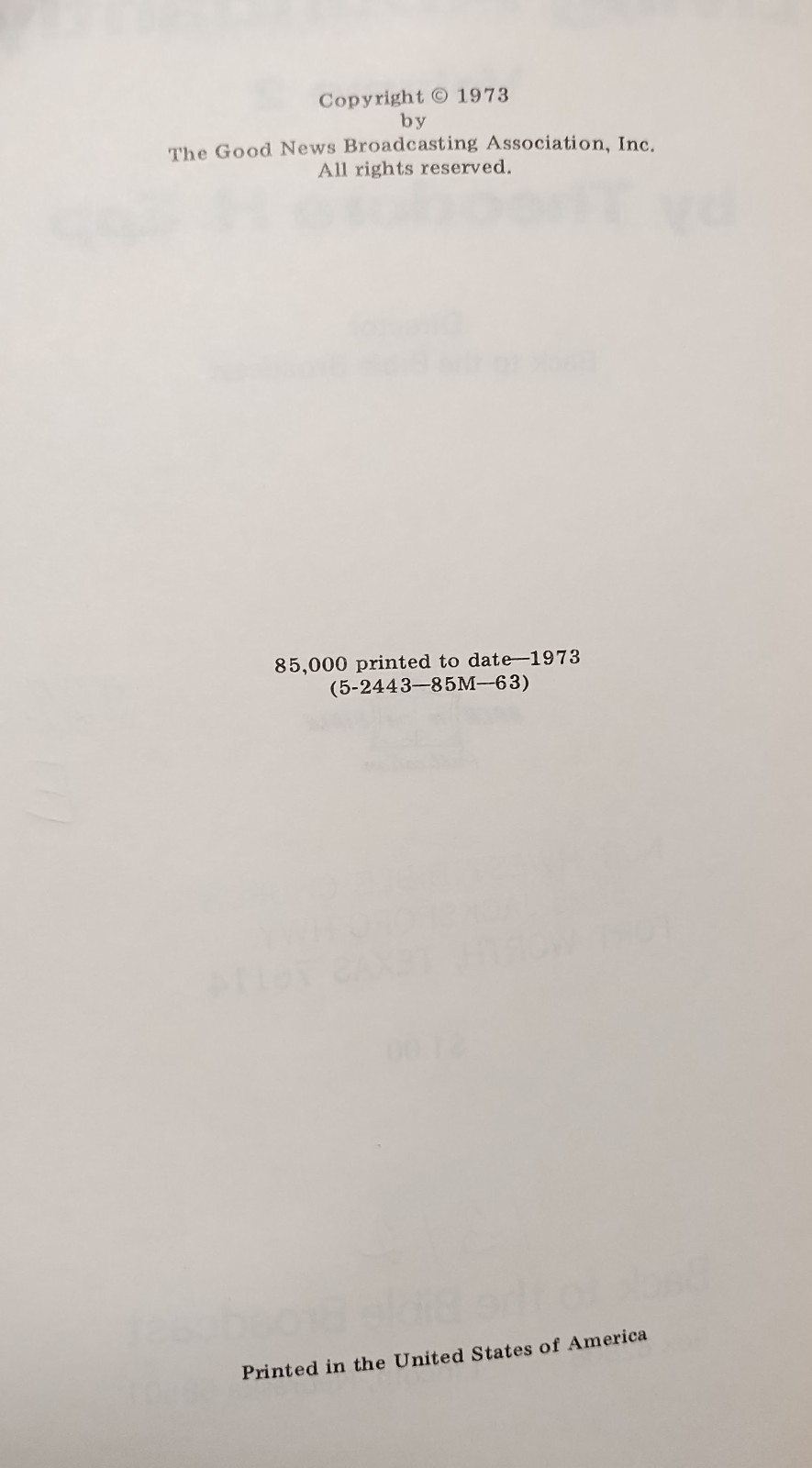 Living Abundantly Studies Ephesians Vol 1 2 3 Theodore Epp Back Bible Broadcast