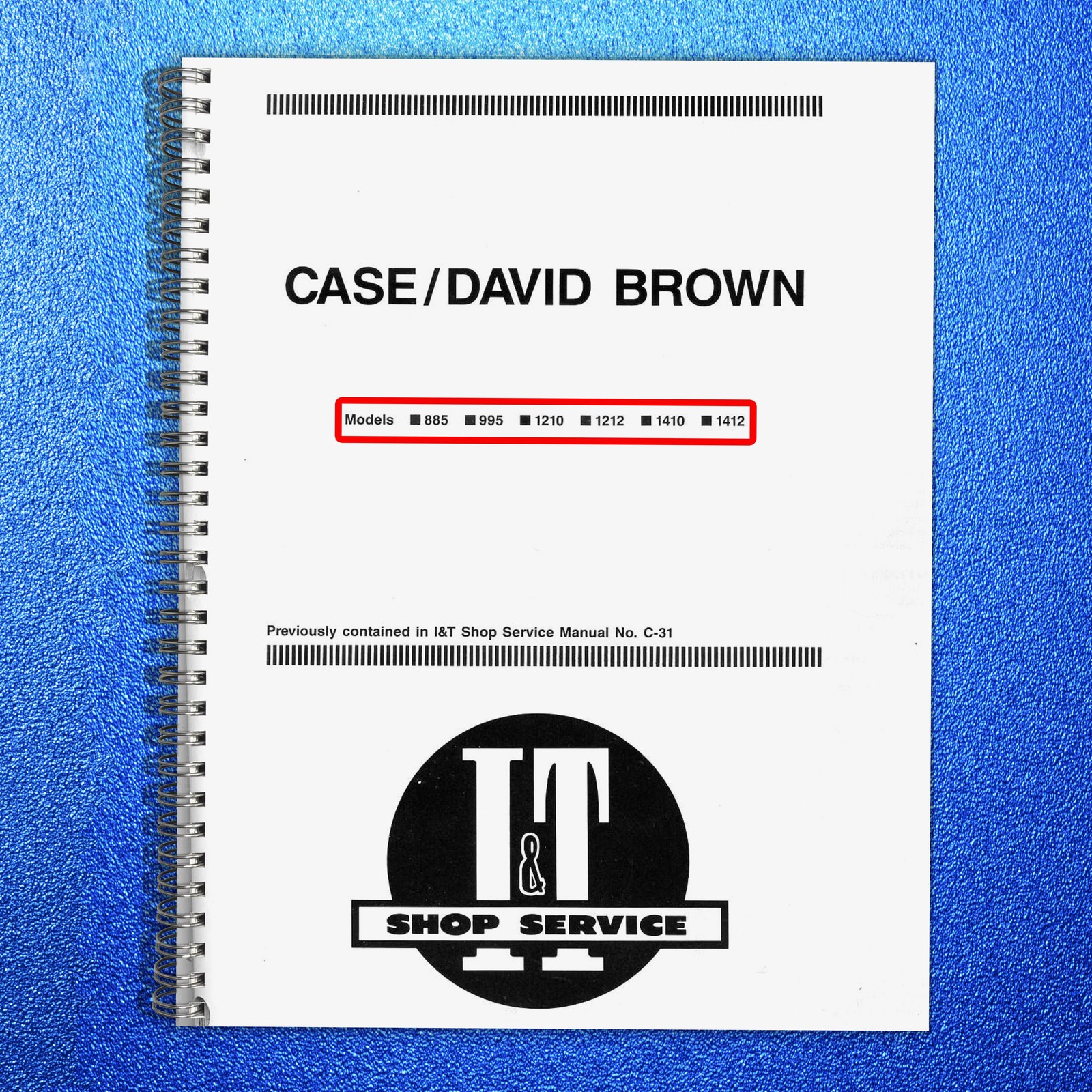 CASE David Brown 885 995 1210 1212 1410 1412 Shop Service Manual – LOOP BOUND