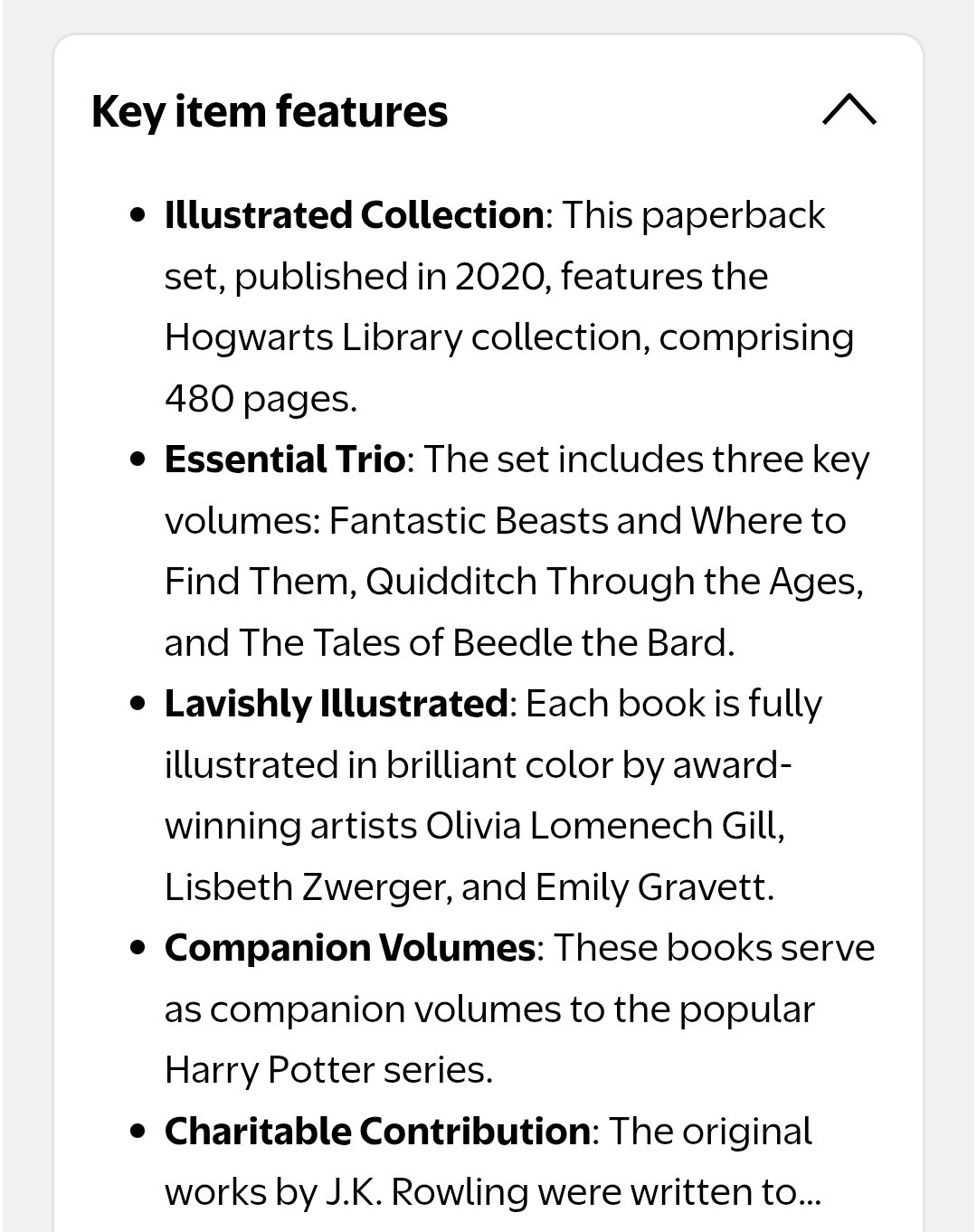 Hogwarts Library: The Illustrated Collection by J K Rowling Sealed. FREE ✈️