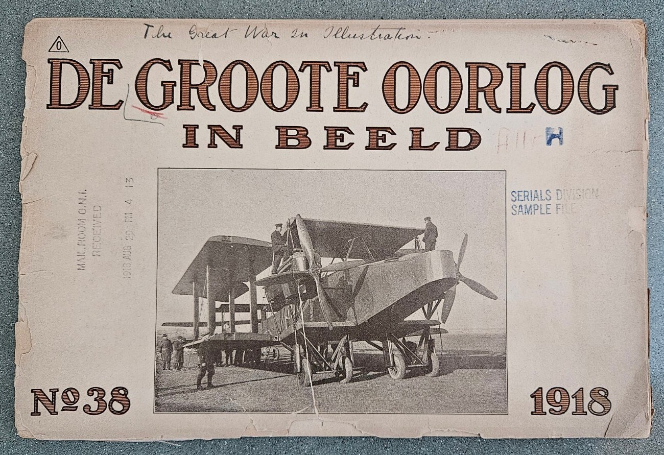 1918 WWI Great War Photo History in Dutch, w/ photos, gov’t stamps from O.N.I.