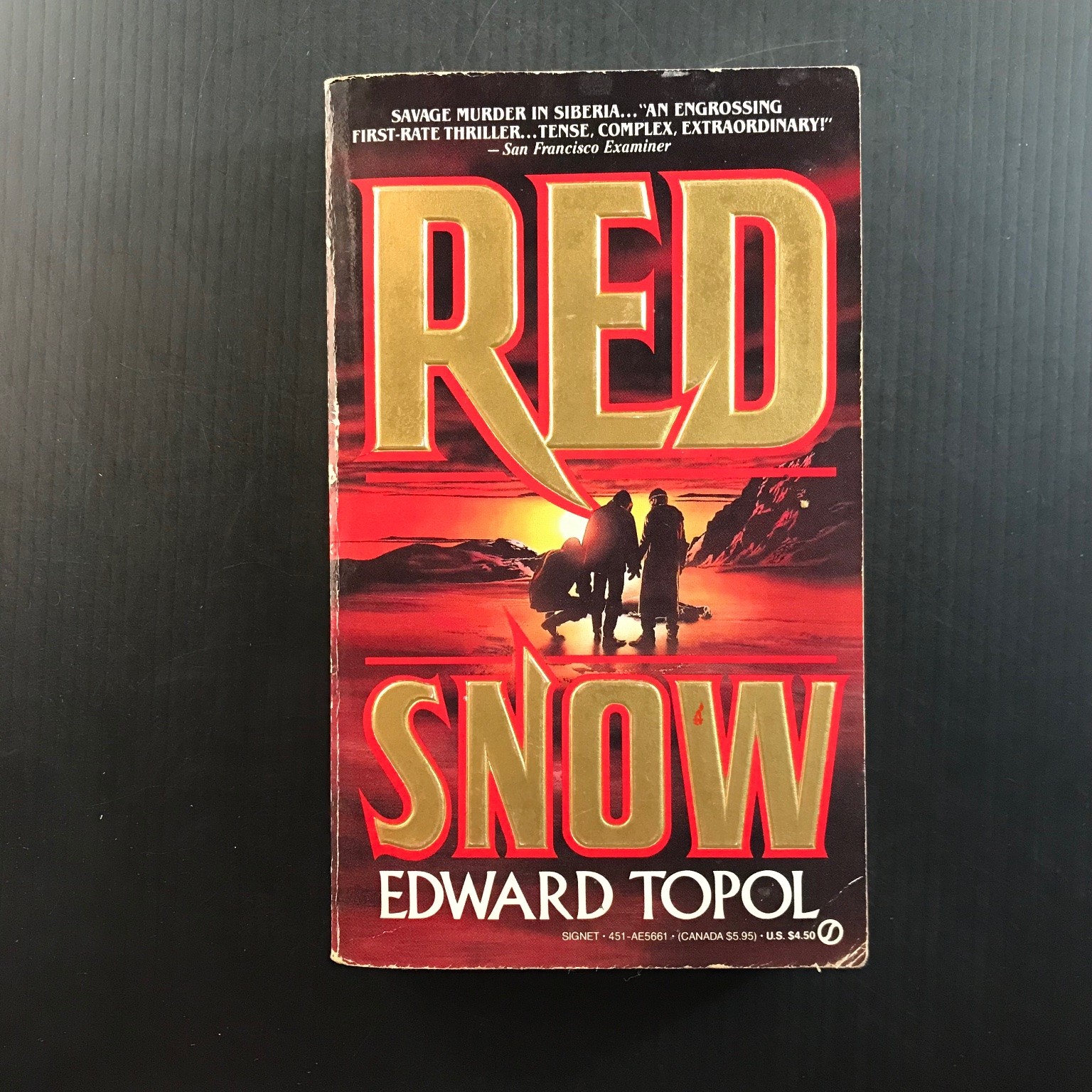 Red Snow Edward Topol 1st Signet Printing 1988 Soviet Union Thriller Map