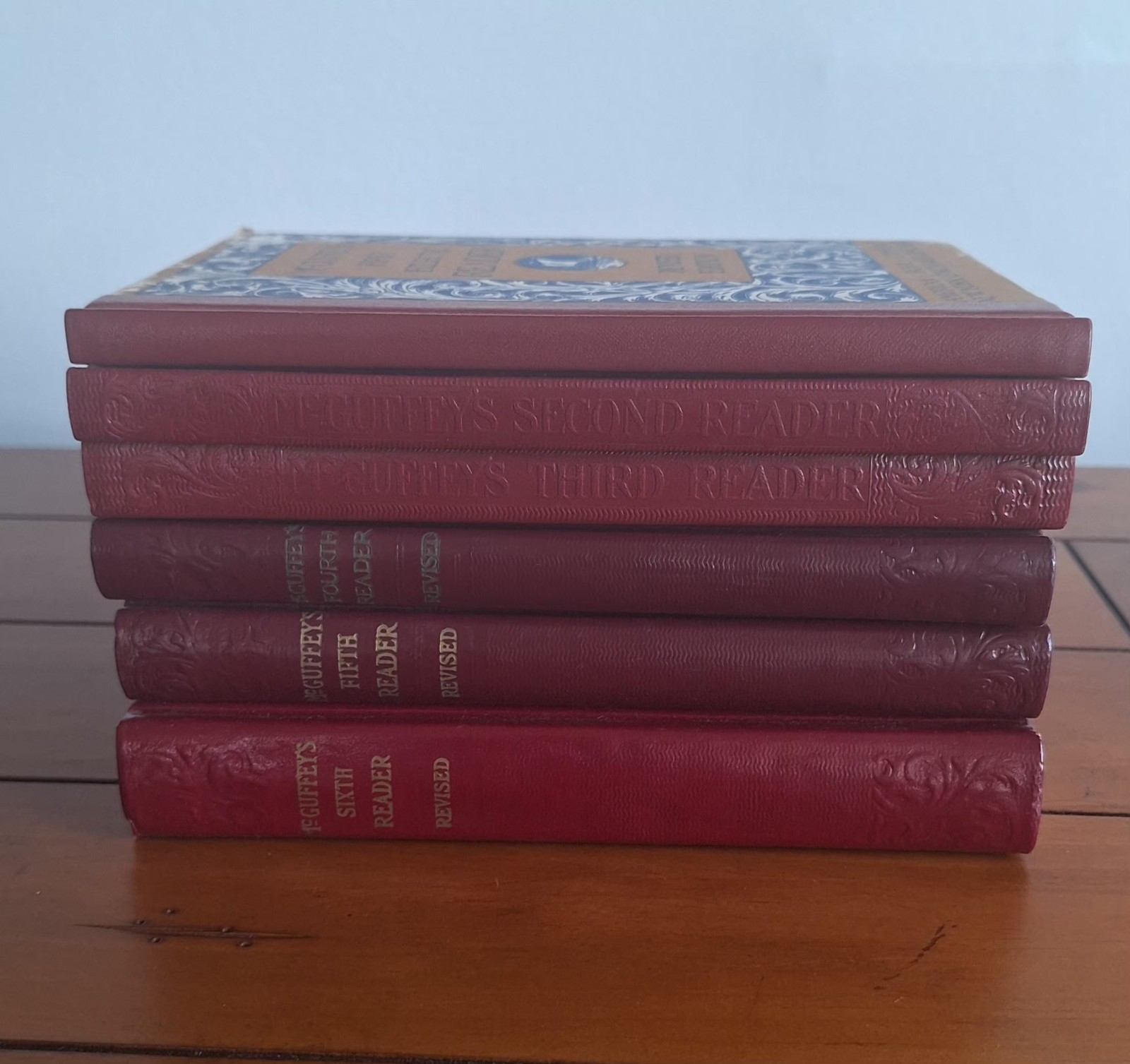 McGuffeys Eclectic Readers Revised Edition Set Of 6 Hardcovers 1st -6th.