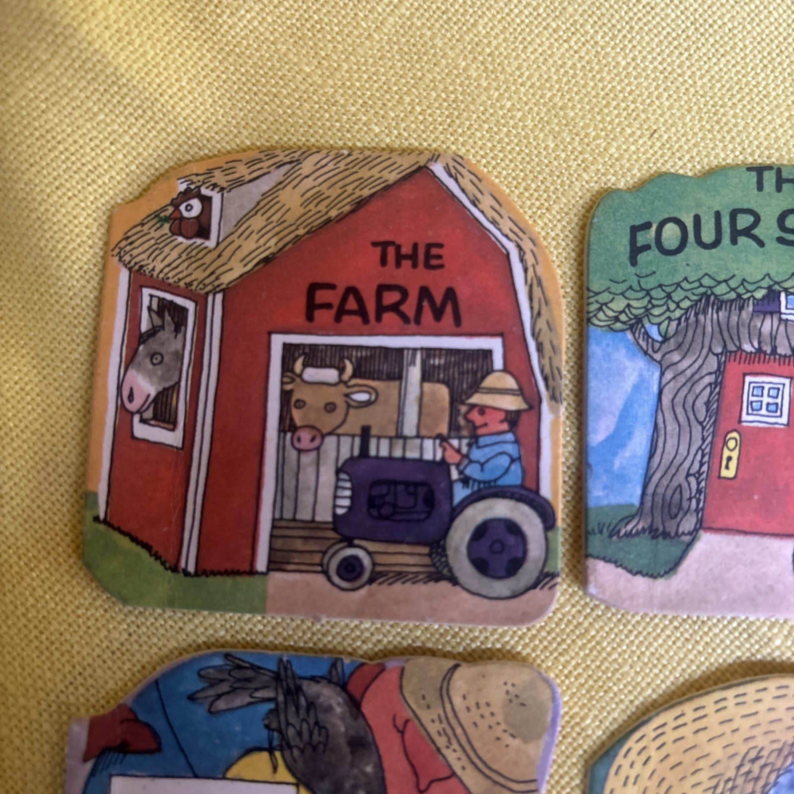 6 vintage collectible “Tiny Golden Shape Books” illustrated by Richard Scarry