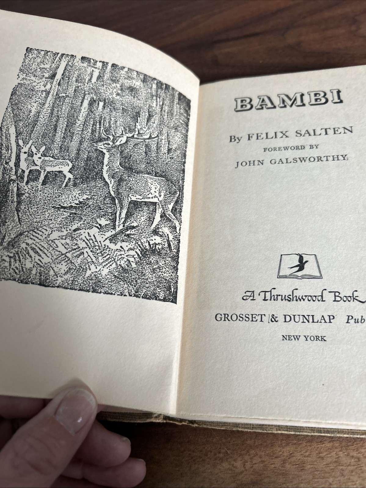 Bambi by Felix Salten w/ Kurt Wiese illustrations c. 1929 Thrushwood Book HC