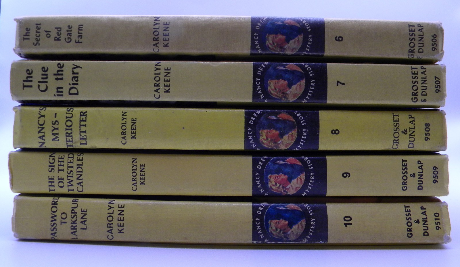Lot of 5 Nancy Drew Mystery Stories Volume 6 thru 10
