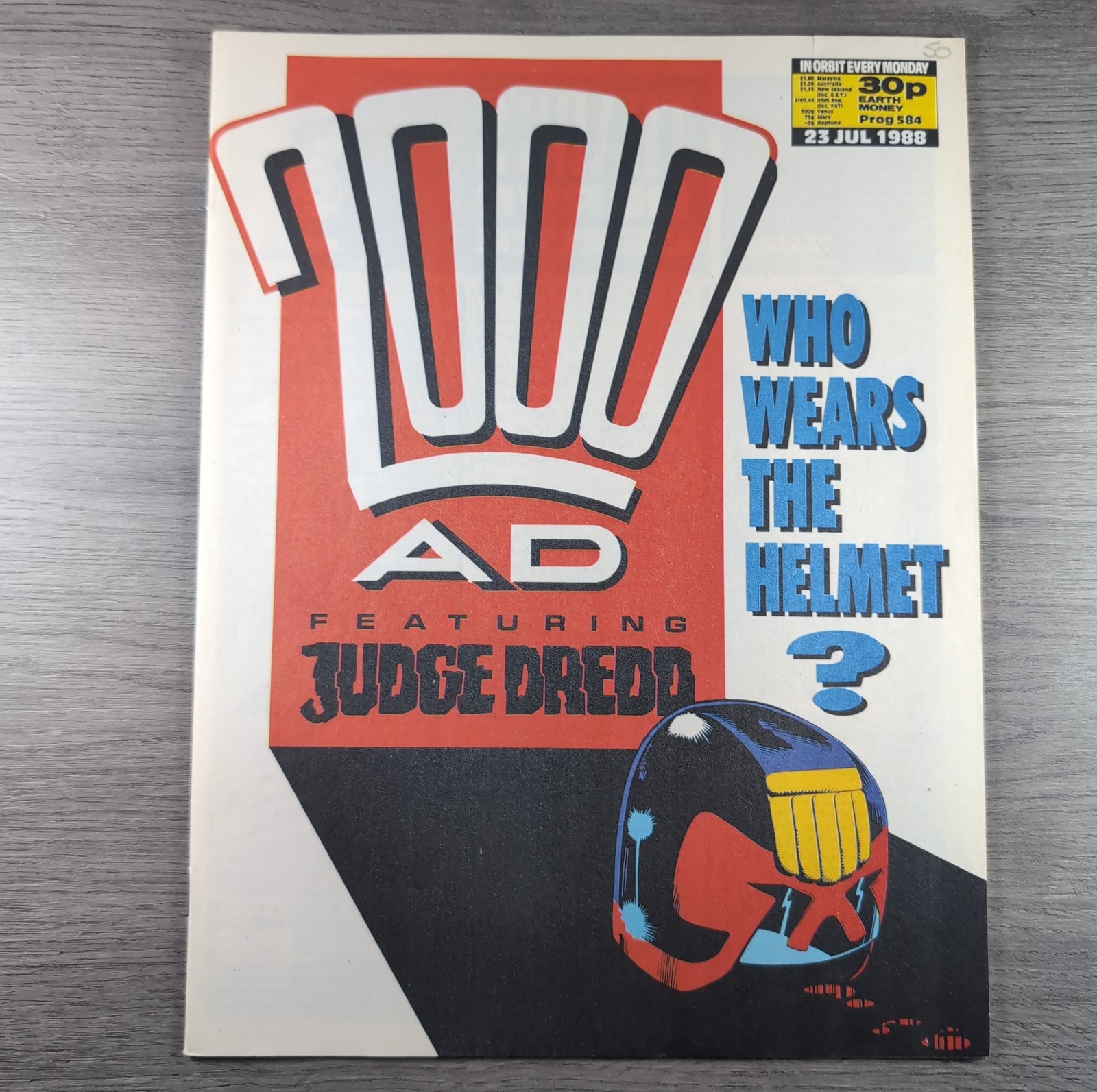 2000AD Prog 584 Featuring Judge Dredd 23rd July 1988 Vintage Comic