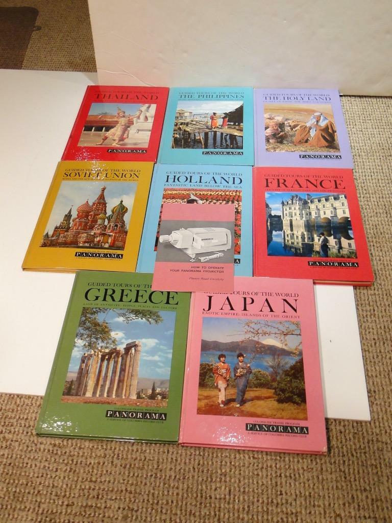 Lot of 8 PANORAMA COLORSLIDE, Guided World Tour Books, Slides & Records