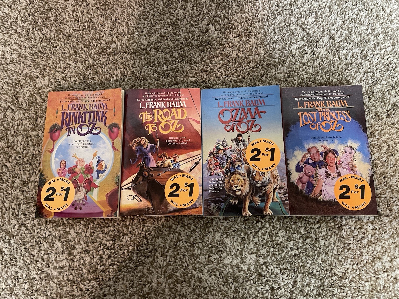 L. Frank Baum Aerie Paperback Book Lot Of 4 ” OZ ” VINTAGE ! – FREE SHIPPING !