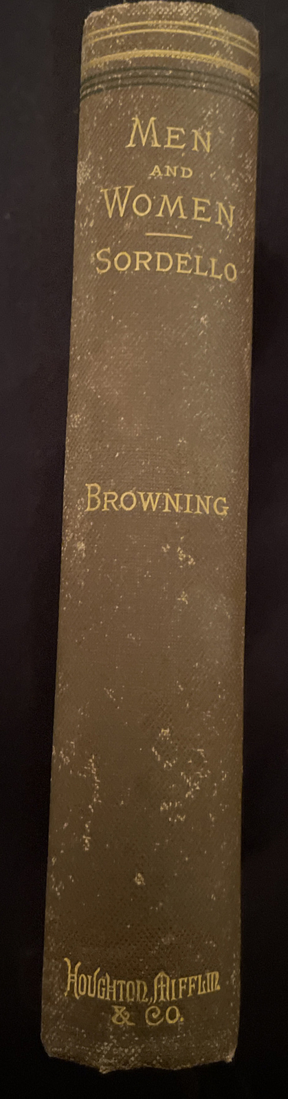 1886 antique MEN WOMEN SORDELLO by R.BROWNING poetry love romance fine binding