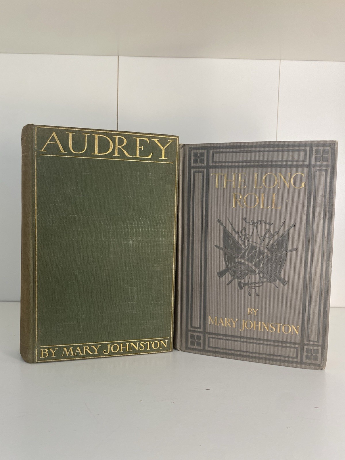 Mary Johnston 2 Antique Books Audrey & The Long Roll Early 1900s Illustrated