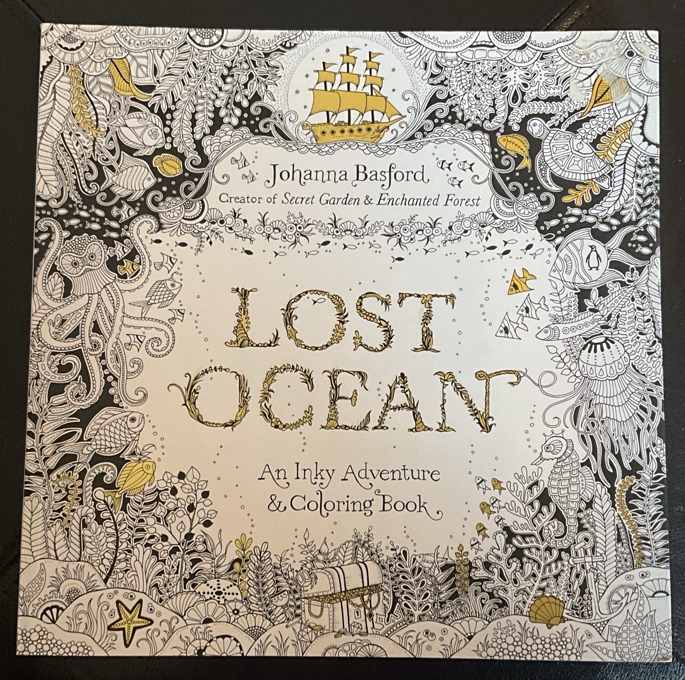Lost Ocean: An Inky Adventure & Coloring Book by Johanna Basford (2015) – NEW