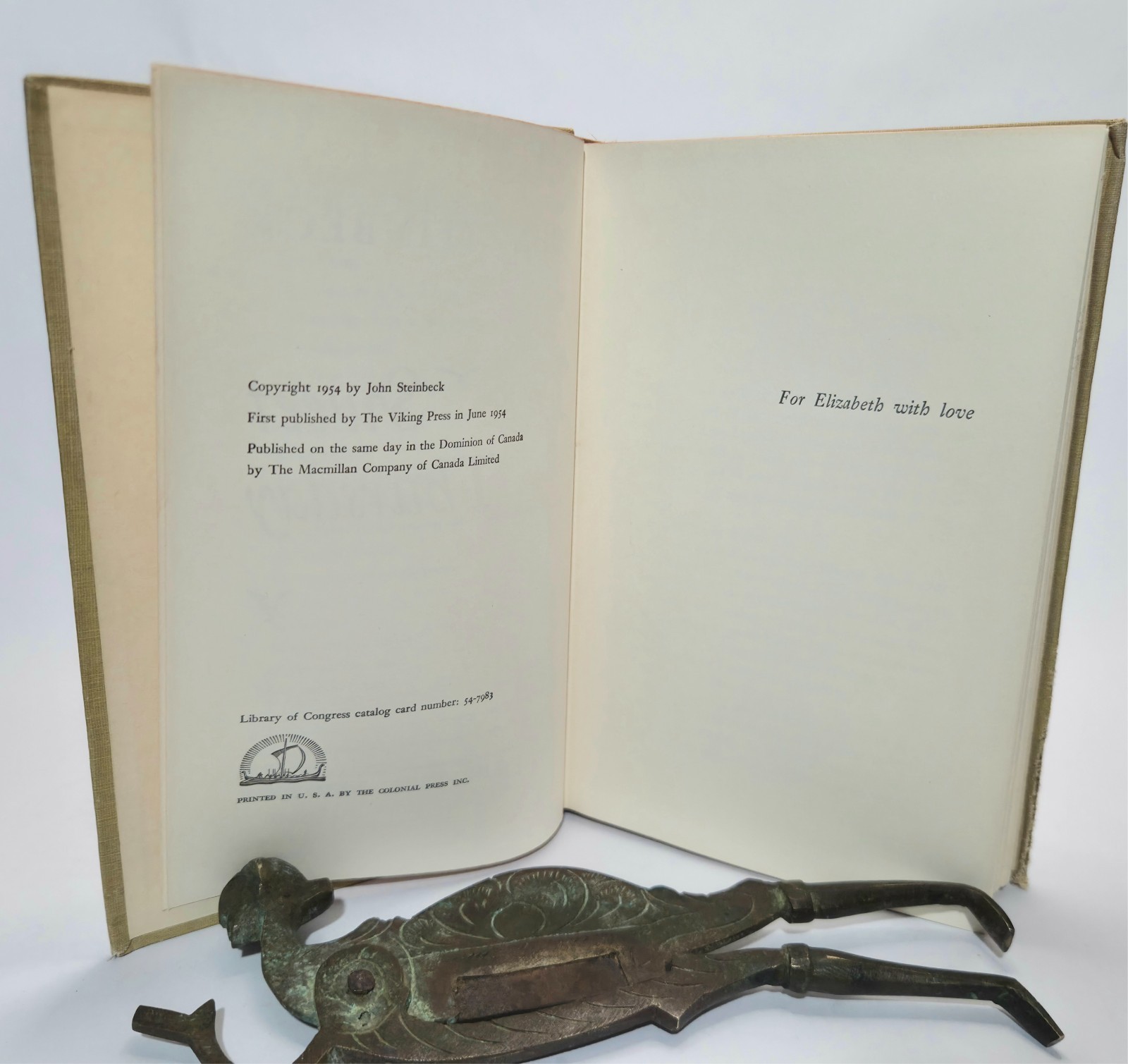 Sweet Thursday John Steinbeck 1954 First Edition First Print Vintage Hardcover