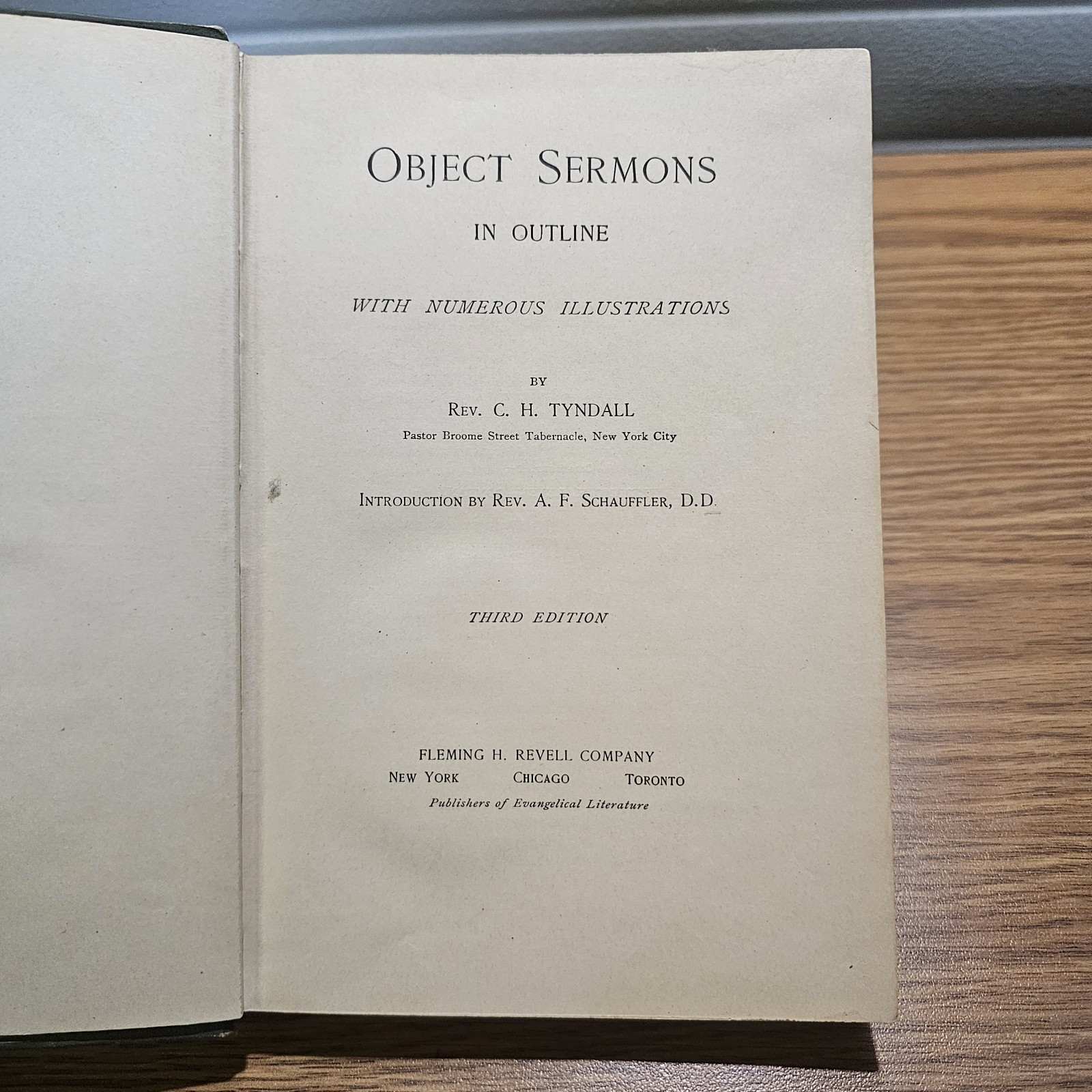 Rare 1891 Third Edition: “Object Sermons in Outline” by Rev. C.H. Tyndall